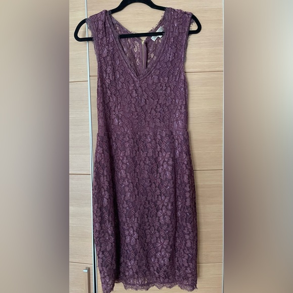 Plum Lace Dress Size Medium - Picture 3 of 10